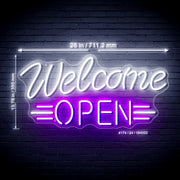 Welcome Open Ultra-Bright LED Sign with Remote (Neon-Style, LED Technology) - LED Gift Works