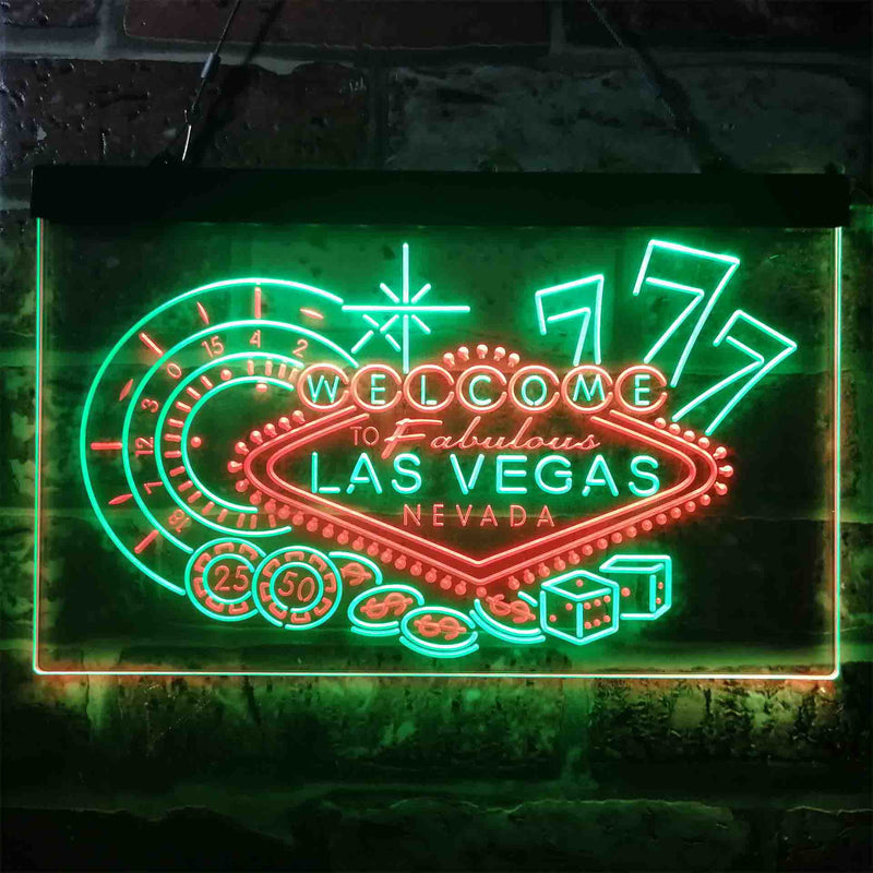 Welcome to Fabulous Las Vegas Casino Theme LED Light Sign - LED Gift Works