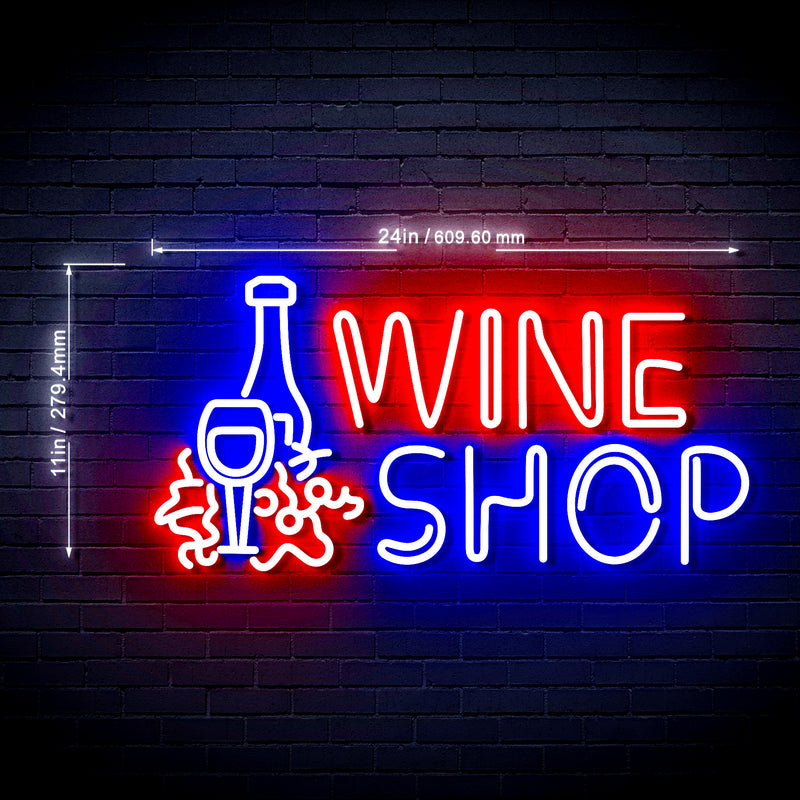 Wine Shop Ultra-Bright LED Sign with Remote (Neon-Style, LED Technology) - LED Gift Works