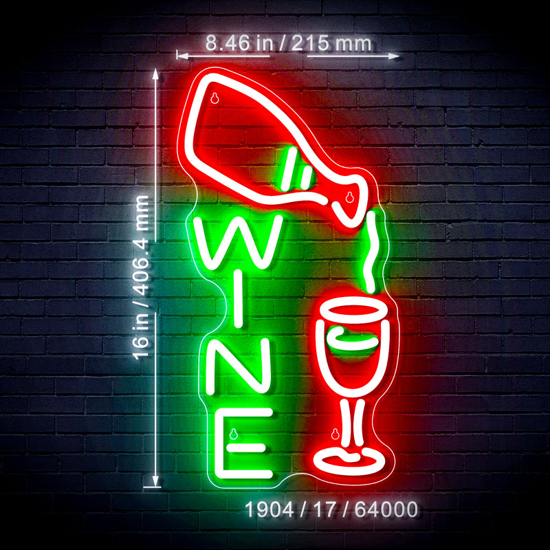 Wine Bar Flex Silicone LED Sign (Neon-Style, LED Technology) - LED Gift Works
