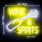 Wine & Spirits Ultra-Bright LED Sign with Remote (Neon-Style, LED Technology) - LED Gift Works