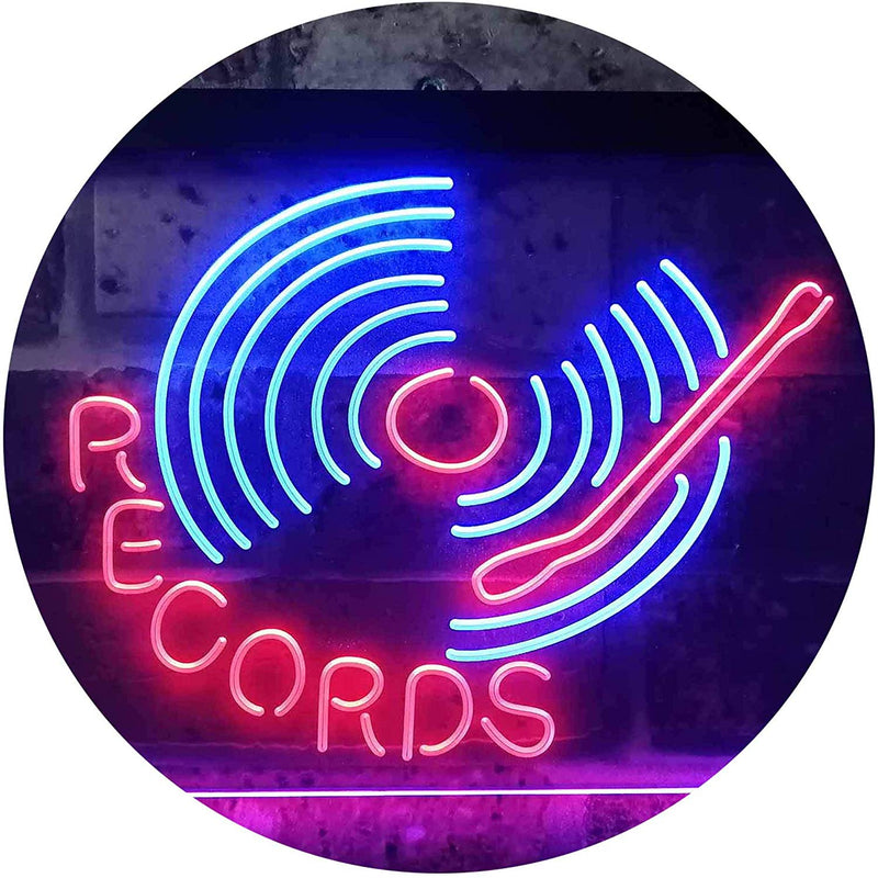 Turntable Music Records LED Light Sign - LED Gift Works