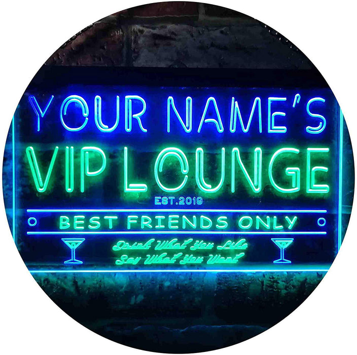Personalized VIP Lounge LED Light Sign - Way Up Gifts