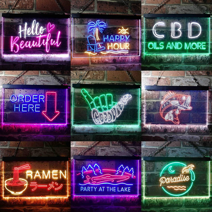 Custom Dual Color LED Light Sign - Way Up Gifts