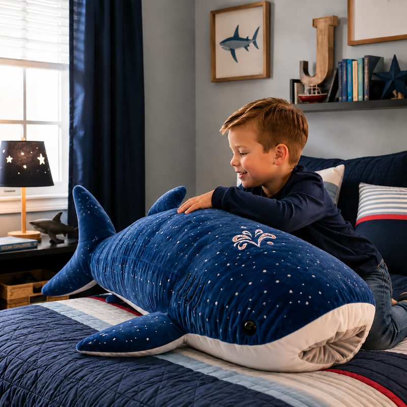Giant Stuffed Animal Whale Shark Plush Toy - LED Gift Works