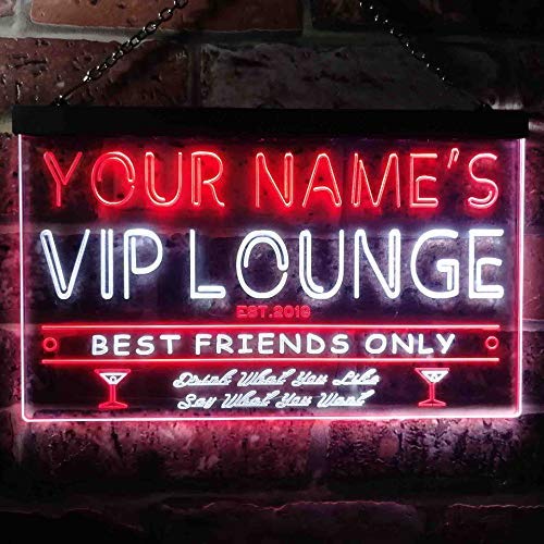 Personalized VIP Lounge LED Light Sign - Way Up Gifts