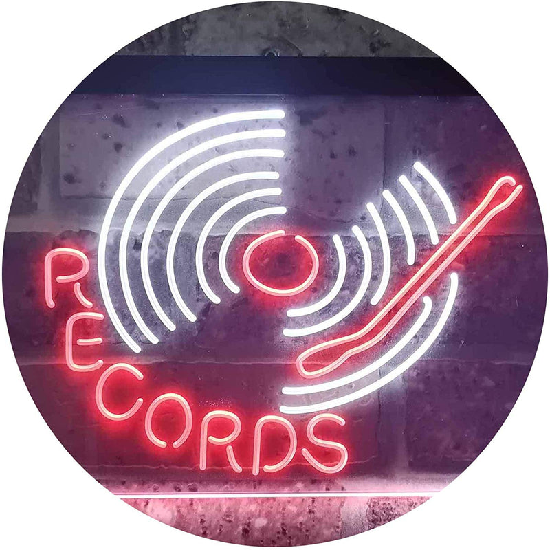 Turntable Music Records LED Light Sign - LED Gift Works