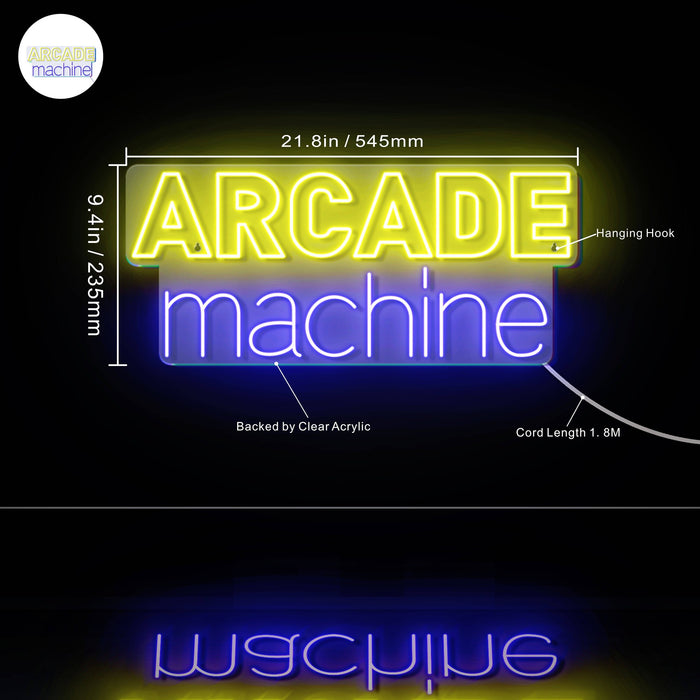 Arcade Machine Ultra-Bright LED Sign with Remote (Neon-Style, LED Technology) - Way Up Gifts