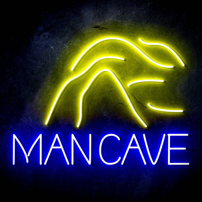 Man Cave with Cave Ultra-Bright LED Sign with Remote (Neon-Style, LED Technology) - Way Up Gifts
