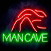 Man Cave with Cave Ultra-Bright LED Sign with Remote (Neon-Style, LED Technology) - Way Up Gifts