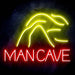 Man Cave with Cave Ultra-Bright LED Sign with Remote (Neon-Style, LED Technology) - Way Up Gifts