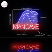 Man Cave with Cave Ultra-Bright LED Sign with Remote (Neon-Style, LED Technology) - LED Gift Works
