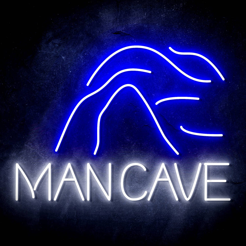 Man Cave with Cave Ultra-Bright LED Sign with Remote (Neon-Style, LED Technology) - LED Gift Works
