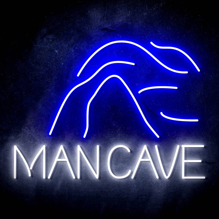 Man Cave with Cave Ultra-Bright LED Sign with Remote (Neon-Style, LED Technology) - Way Up Gifts