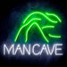 Man Cave with Cave Ultra-Bright LED Sign with Remote (Neon-Style, LED Technology) - Way Up Gifts