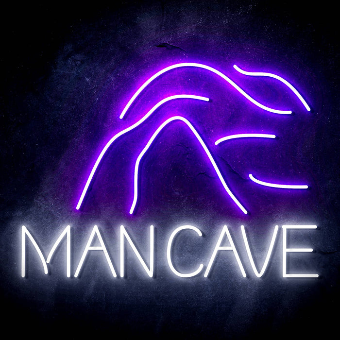 Man Cave with Cave Ultra-Bright LED Sign with Remote (Neon-Style, LED Technology) - Way Up Gifts
