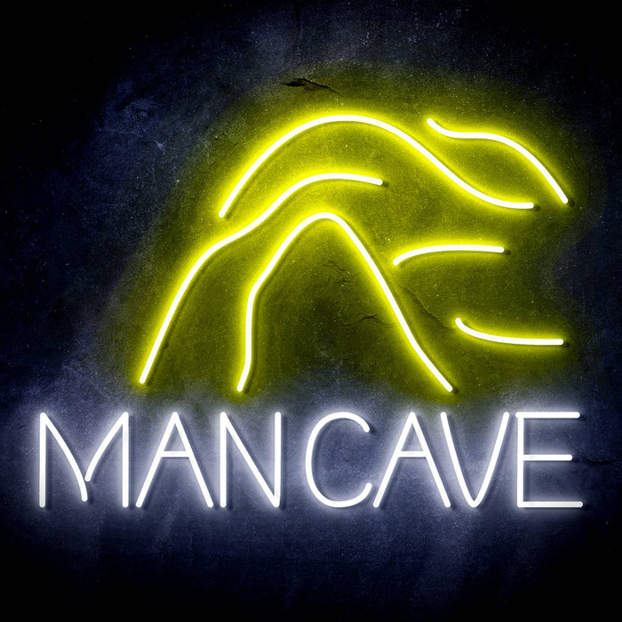 Man Cave with Cave Ultra-Bright LED Sign with Remote (Neon-Style, LED Technology) - Way Up Gifts