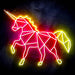 Origami Unicorn Ultra-Bright LED Sign with Remote (Neon-Style, LED Technology) - Way Up Gifts