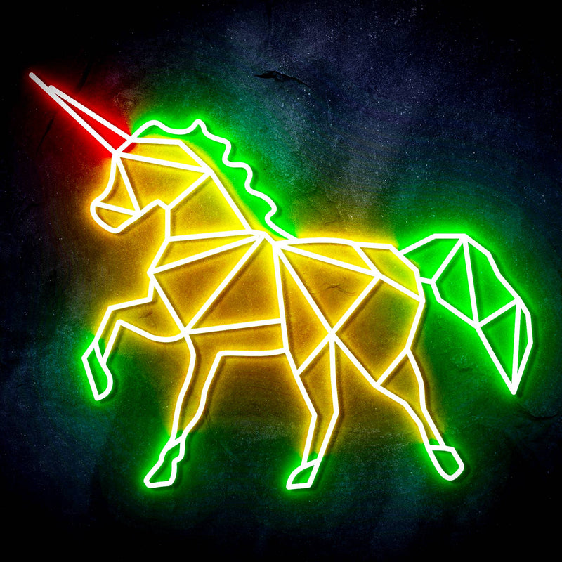 Origami Unicorn Ultra-Bright LED Sign with Remote (Neon-Style, LED Technology) - LED Gift Works