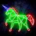 Origami Unicorn Ultra-Bright LED Sign with Remote (Neon-Style, LED Technology) - Way Up Gifts