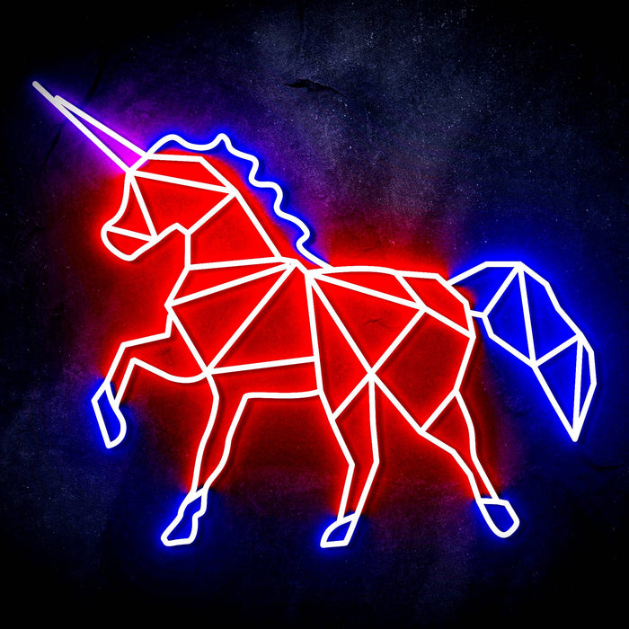 Origami Unicorn Ultra-Bright LED Sign with Remote (Neon-Style, LED Technology) - Way Up Gifts