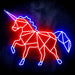 Origami Unicorn Ultra-Bright LED Sign with Remote (Neon-Style, LED Technology) - Way Up Gifts