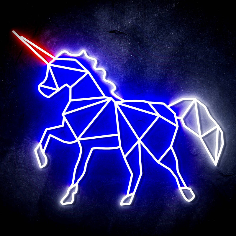 Origami Unicorn Ultra-Bright LED Sign with Remote (Neon-Style, LED Technology) - LED Gift Works