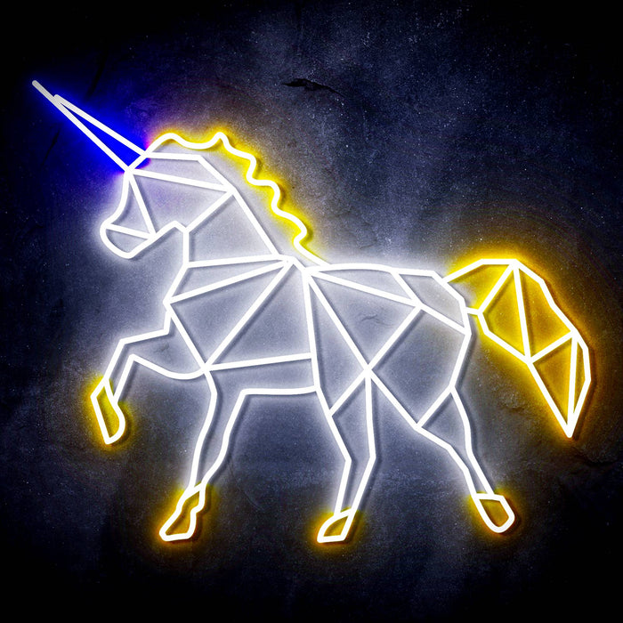 Origami Unicorn Ultra-Bright LED Sign with Remote (Neon-Style, LED Technology) - Way Up Gifts
