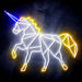 Origami Unicorn Ultra-Bright LED Sign with Remote (Neon-Style, LED Technology) - Way Up Gifts