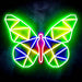Origami Butterfly Ultra-Bright LED Sign with Remote (Neon-Style, LED Technology) - Way Up Gifts