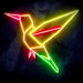 Origami Bird Ultra-Bright LED Sign with Remote (Neon-Style, LED Technology) - Way Up Gifts