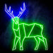 Origami Deer Cabin Hunting Ultra-Bright LED Sign with Remote (Neon-Style, LED Technology) - Way Up Gifts