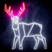 Origami Deer Cabin Hunting Ultra-Bright LED Sign with Remote (Neon-Style, LED Technology) - Way Up Gifts