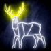 Origami Deer Cabin Hunting Ultra-Bright LED Sign with Remote (Neon-Style, LED Technology) - Way Up Gifts