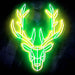 Origami Deer Head Cabin Hunting Ultra-Bright LED Sign with Remote (Neon-Style, LED Technology) - Way Up Gifts