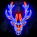 Origami Deer Head Cabin Hunting Ultra-Bright LED Sign with Remote (Neon-Style, LED Technology) - Way Up Gifts