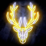 Origami Deer Head Cabin Hunting Ultra-Bright LED Sign with Remote (Neon-Style, LED Technology) - LED Gift Works