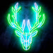 Origami Deer Head Cabin Hunting Ultra-Bright LED Sign with Remote (Neon-Style, LED Technology) - Way Up Gifts