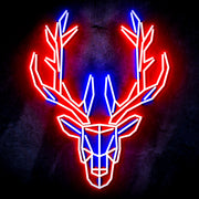 Origami Deer Head Cabin Hunting Ultra-Bright LED Sign with Remote (Neon-Style, LED Technology) - LED Gift Works