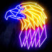 American Eagle Head Ultra-Bright LED Sign with Remote (Neon-Style, LED Technology) - Way Up Gifts