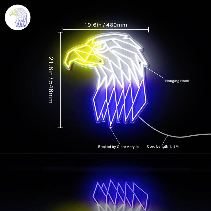 American Eagle Head Ultra-Bright LED Sign with Remote (Neon-Style, LED Technology) - Way Up Gifts