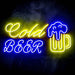 Cold Beer Mug Ultra-Bright LED Sign with Remote (Neon-Style, LED Technology) - Way Up Gifts