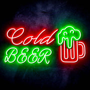 Cold Beer Mug Ultra-Bright LED Sign with Remote (Neon-Style, LED Technology) - LED Gift Works