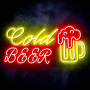 Cold Beer Mug Ultra-Bright LED Sign with Remote (Neon-Style, LED Technology) - LED Gift Works