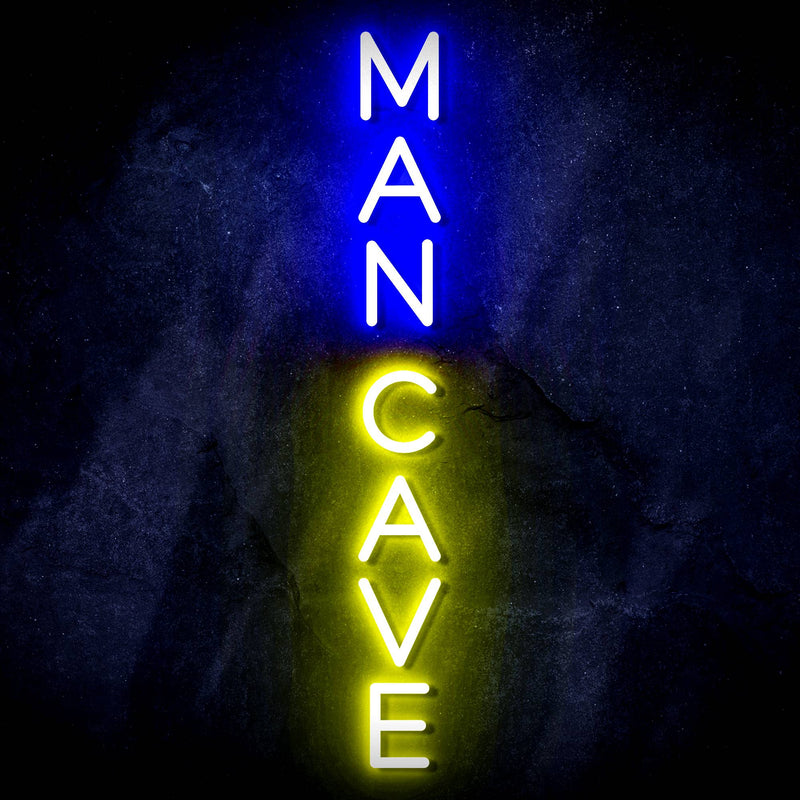 Vertical Man Cave Ultra-Bright LED Sign with Remote (Neon-Style, LED Technology) - LED Gift Works