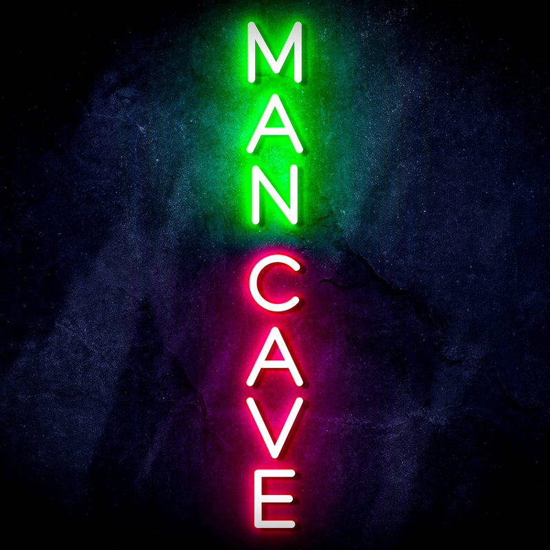 Vertical Man Cave Ultra-Bright LED Sign with Remote (Neon-Style, LED Technology) - LED Gift Works