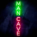 Vertical Man Cave Ultra-Bright LED Sign with Remote (Neon-Style, LED Technology) - Way Up Gifts