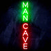 Vertical Man Cave Ultra-Bright LED Sign with Remote (Neon-Style, LED Technology) - Way Up Gifts