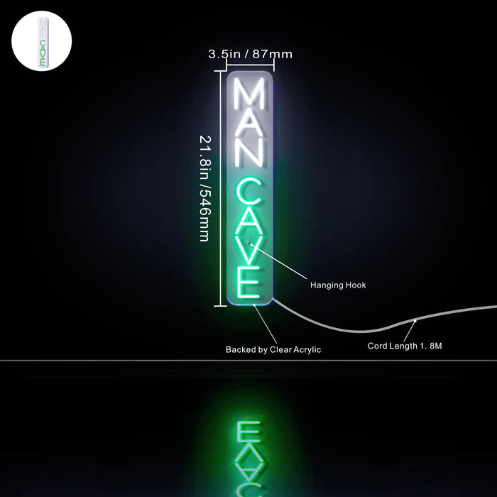 Vertical Man Cave Ultra-Bright LED Sign with Remote (Neon-Style, LED Technology) - Way Up Gifts