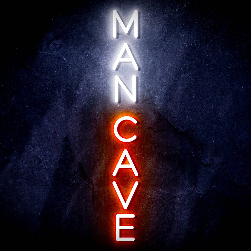 Vertical Man Cave Ultra-Bright LED Sign with Remote (Neon-Style, LED Technology) - LED Gift Works